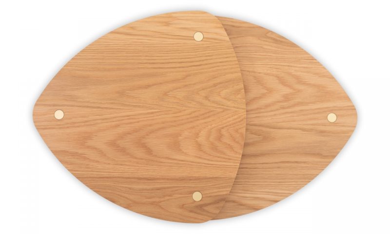 Ruder bord med plade i planskåret egefiner